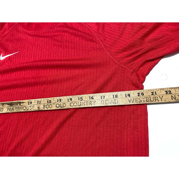 Nike Stock Dri-FIT Long Sleeve Baseball Top Men's L Red DC7429-657 - Picture 4 of 10